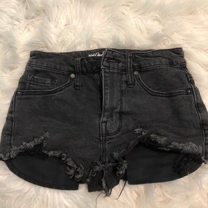 Black jean shorts
